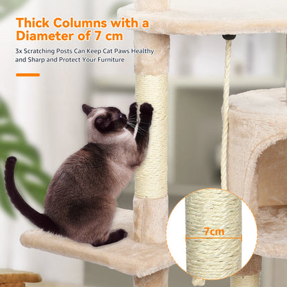 Cat Tree Multi-Level Tower Condo Scratching Post Kitten Toy Cozy Climb Furniture Activity Centre