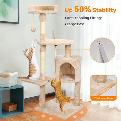 Cat Tree Multi-Level Tower Condo Scratching Post Kitten Toy Cozy Climb Furniture Activity Centre