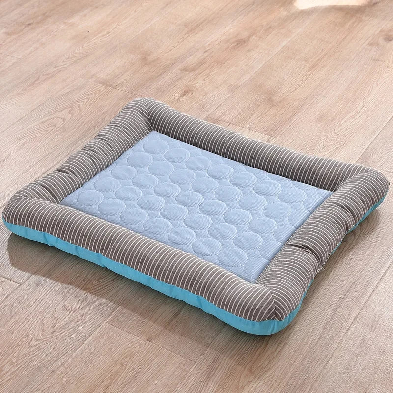 Cooling Dog Mat Ice Silk Pet Bed Breathable Washable Small Large