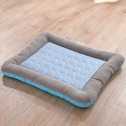 Cooling Dog Mat Ice Silk Pet Bed Breathable Washable Small Large