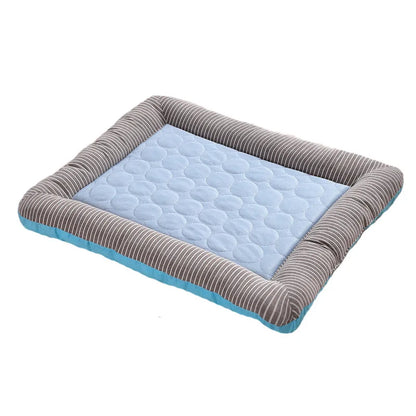 Cooling Dog Mat Ice Silk Pet Bed Breathable Washable Small Large