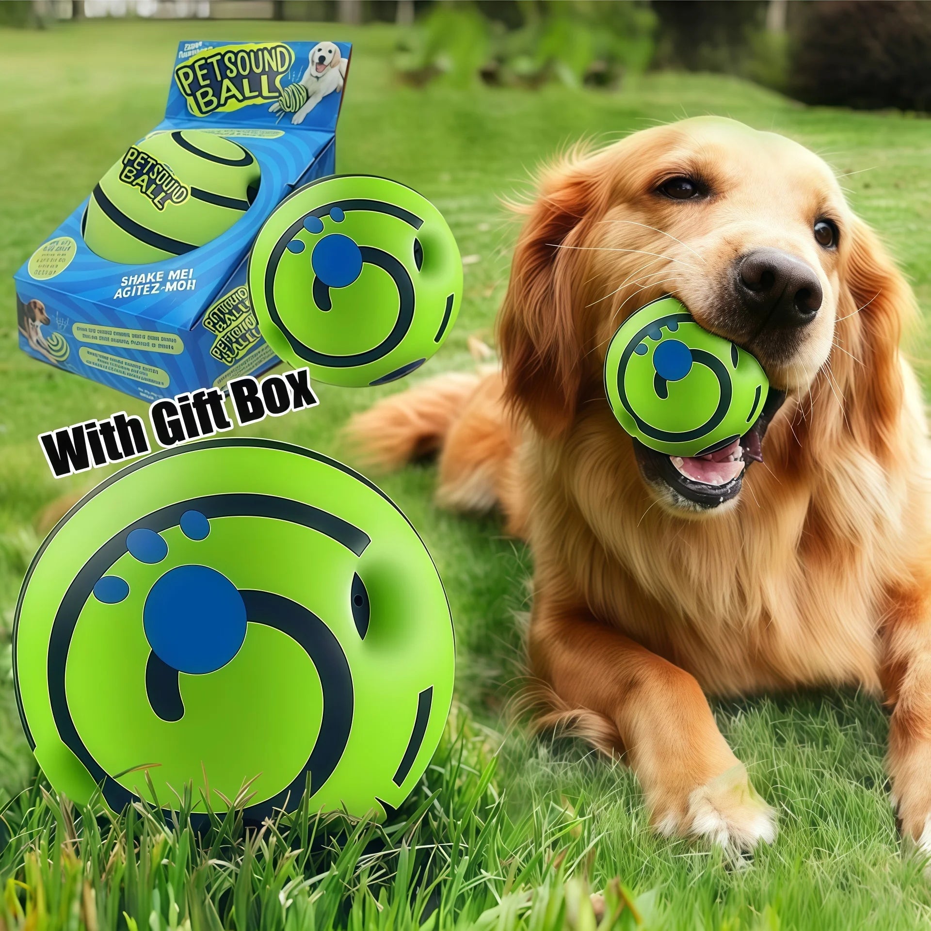 Interactive Dog Toy Wobble Wag Giggle Glow Ball with Sounds