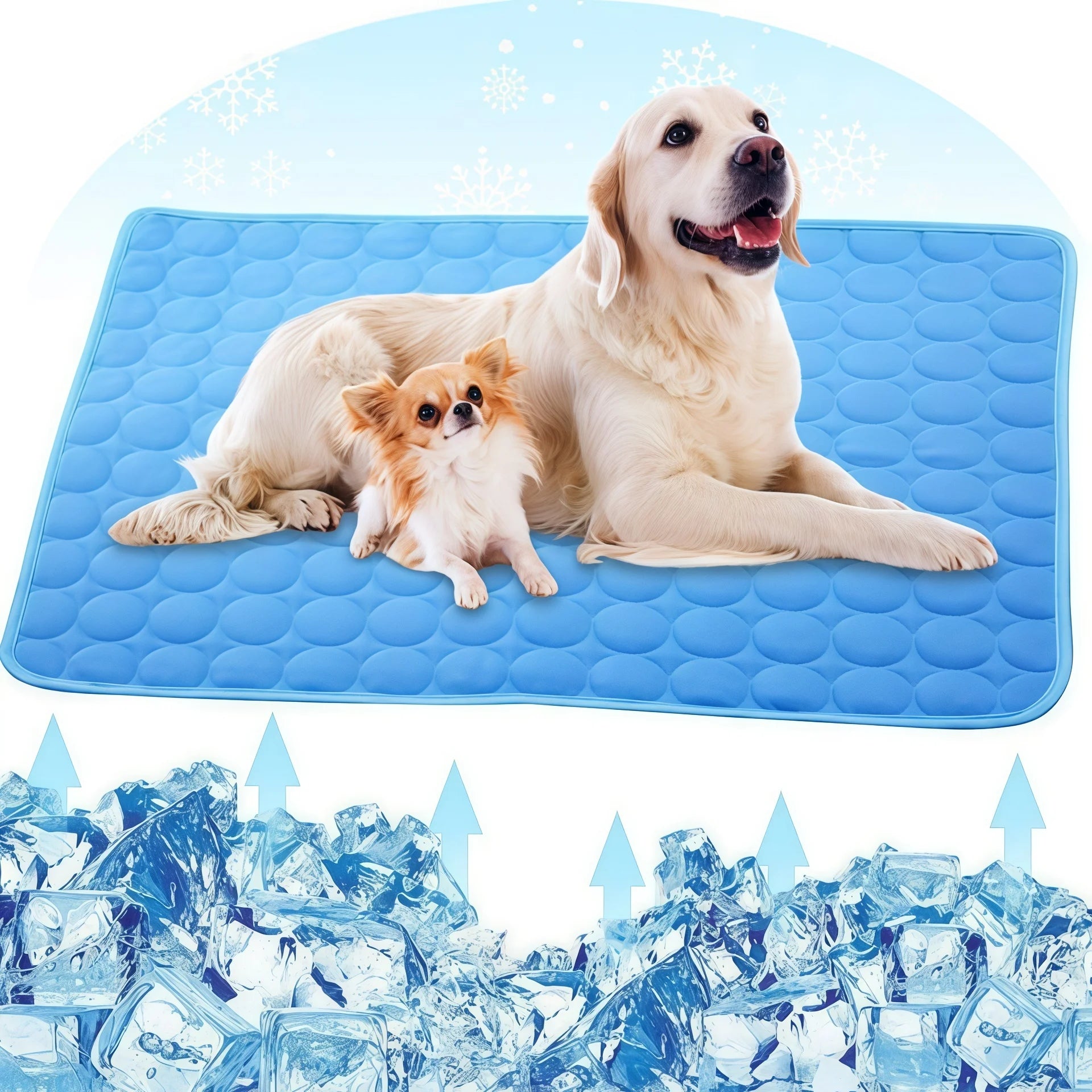 Cooling Dog Mat Ice Silk Pet Bed Breathable Washable Small Large