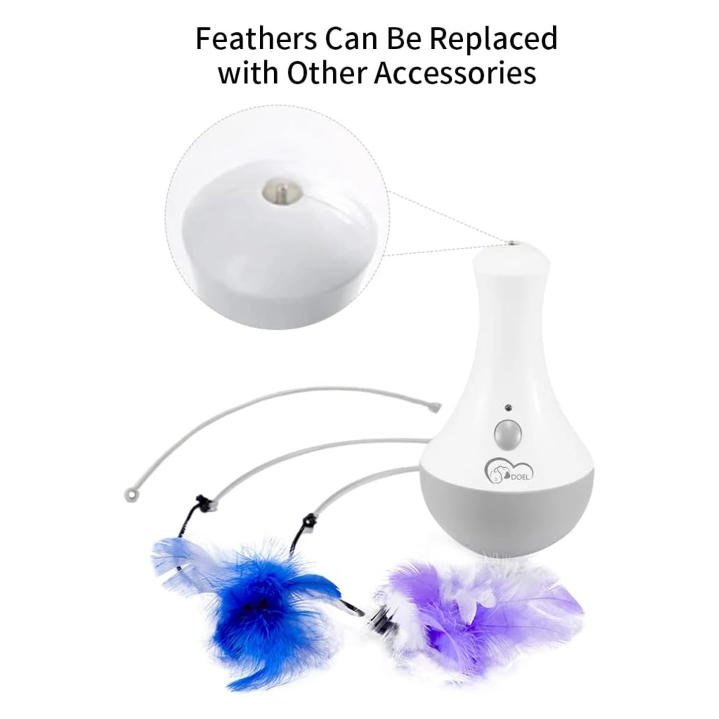 Cat Interactive Toy Feather Teaser Kitten Indoor Play Automatic