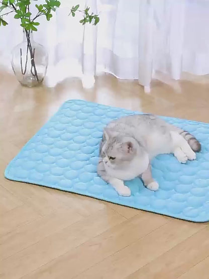 Cooling Dog Mat Ice Silk Pet Bed Breathable Washable Small Large